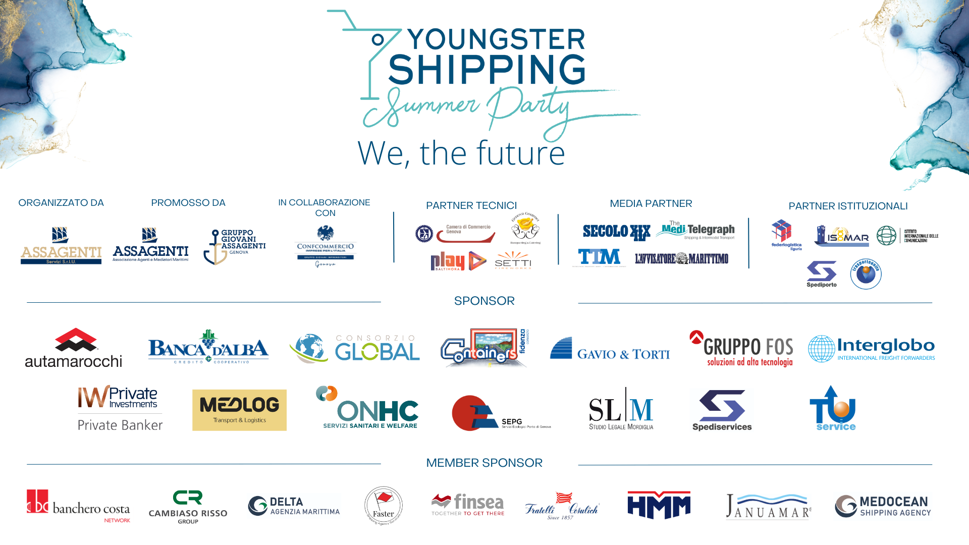 Youngster Shipping Summer Party - Gli Sponsor Ufficiali