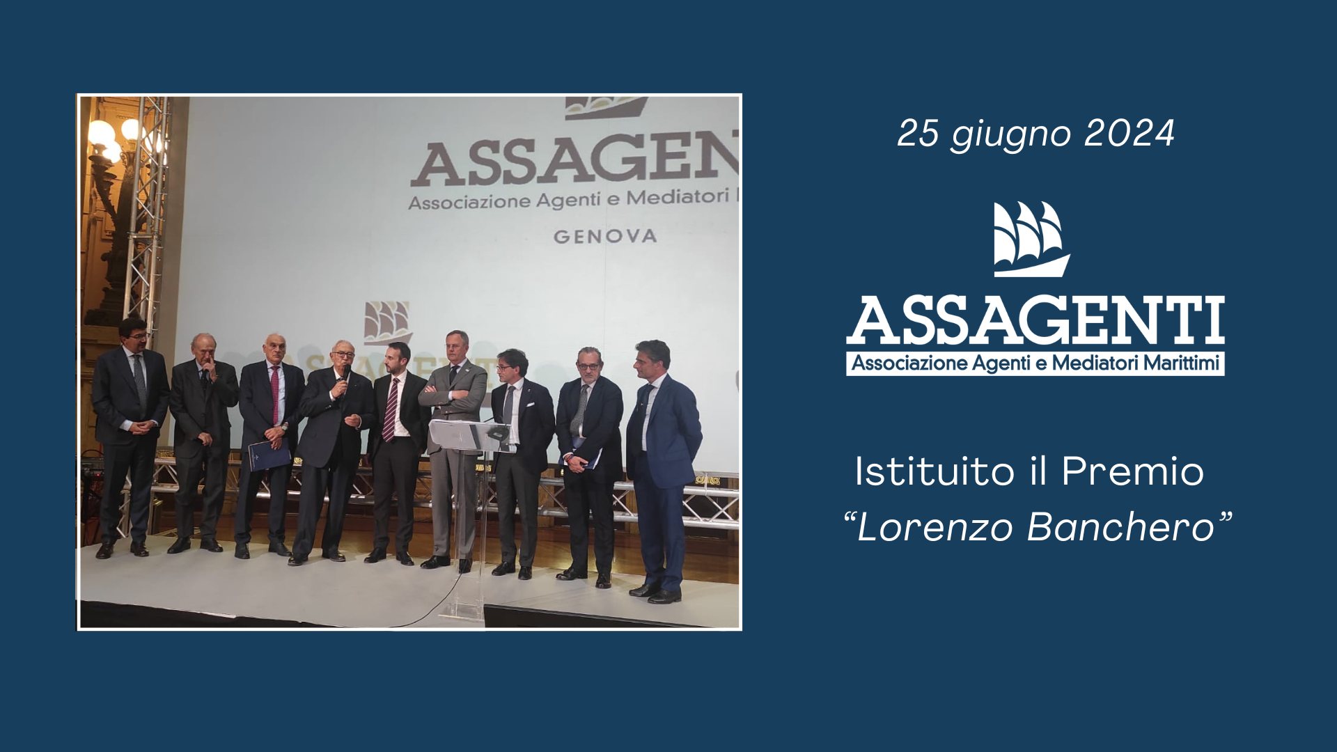 Assagenti istituisce il Premio intitolato a Lorenzo Banchero
