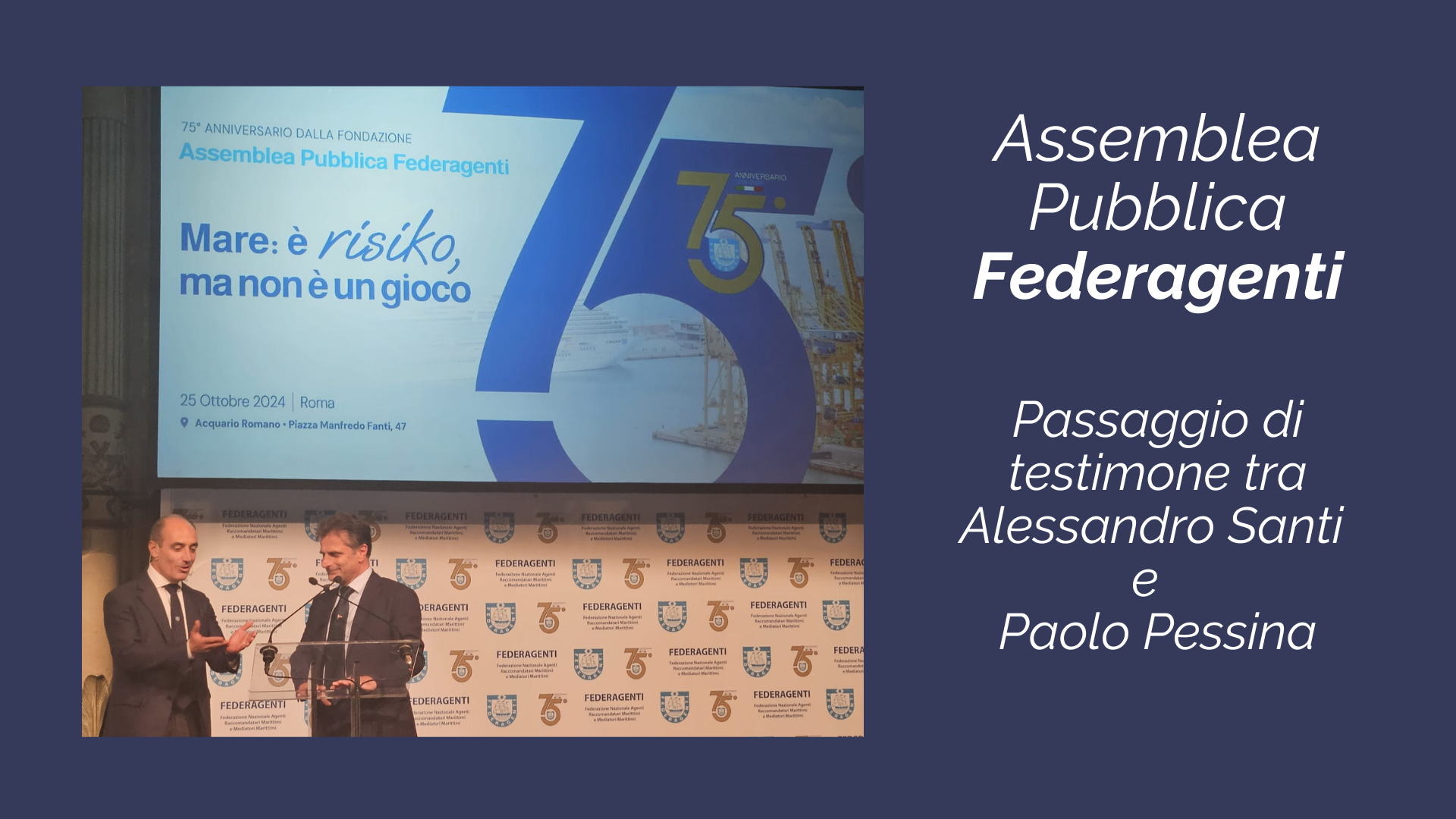 25 ottobre 2024: Assemblea Pubblica Federagenti