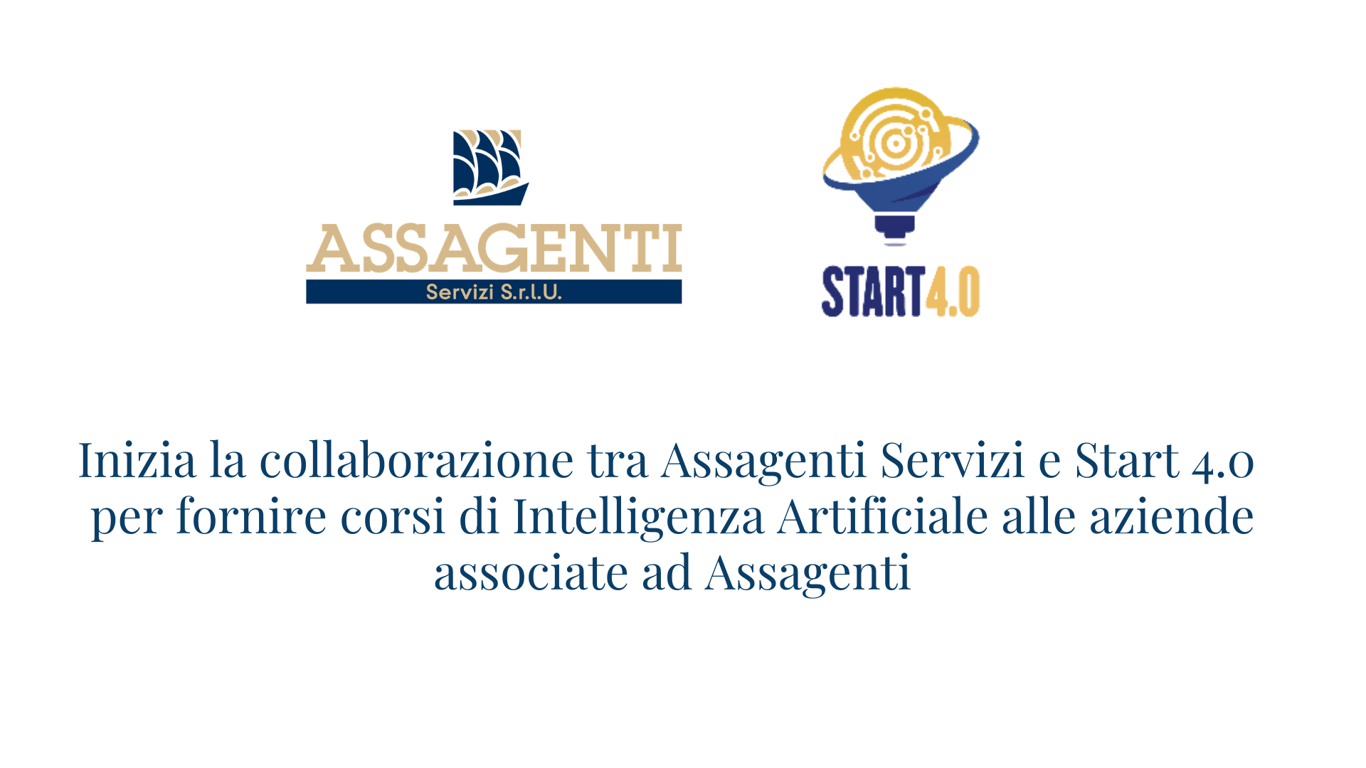 Assagenti Servizi e Start 4.0 insieme per fornire corsi di A.I. per le agenzie marittime