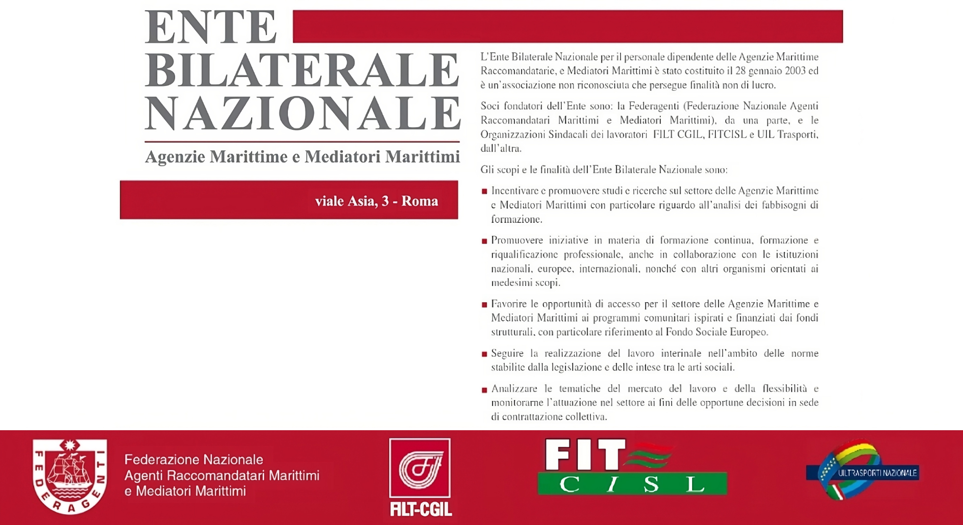 L'Ente Bilaterale Nazionale e le sue finalità 